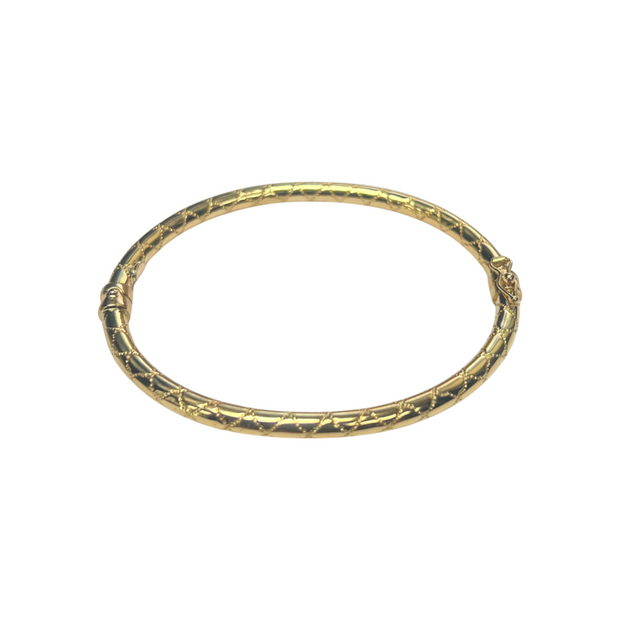 Quilted Gold Bangle