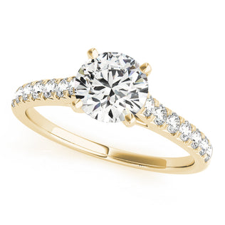 ENGAGEMENT RING SINGLE ROW PRONG SET Semi-mount