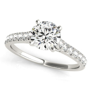 ENGAGEMENT RING SINGLE ROW PRONG SET Semi-mount