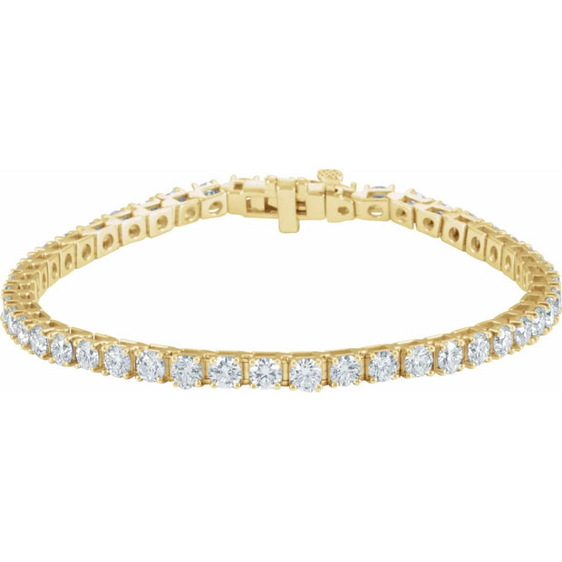 18K Yellow Gold Diamond Line Bracelet